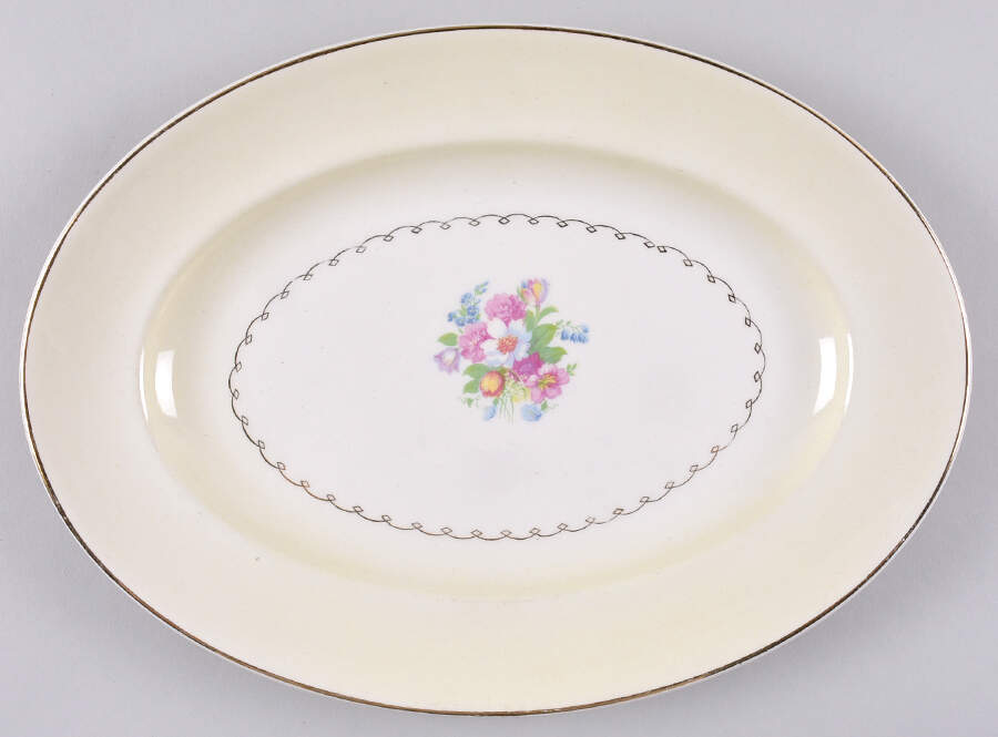 PCP11 11" Oval Serving Platter by Paden City-1