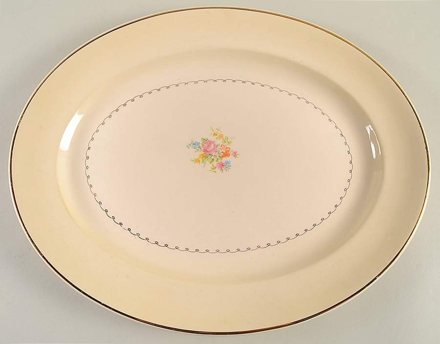 PCP11 15" Oval Serving Platter by Paden City-1