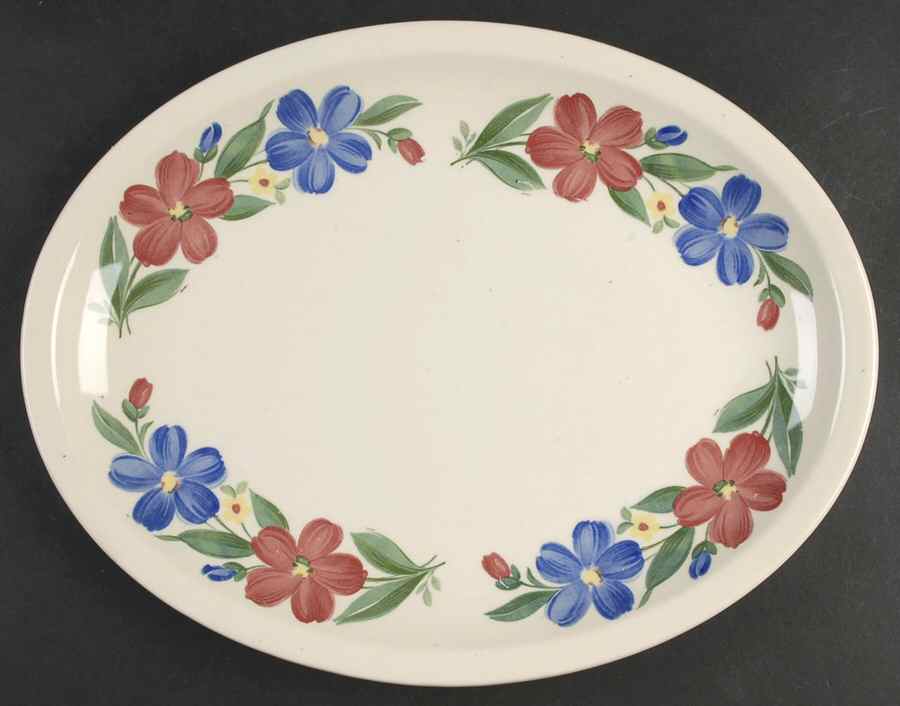 Cosmos 13" Oval Serving Platter by Paden City-1