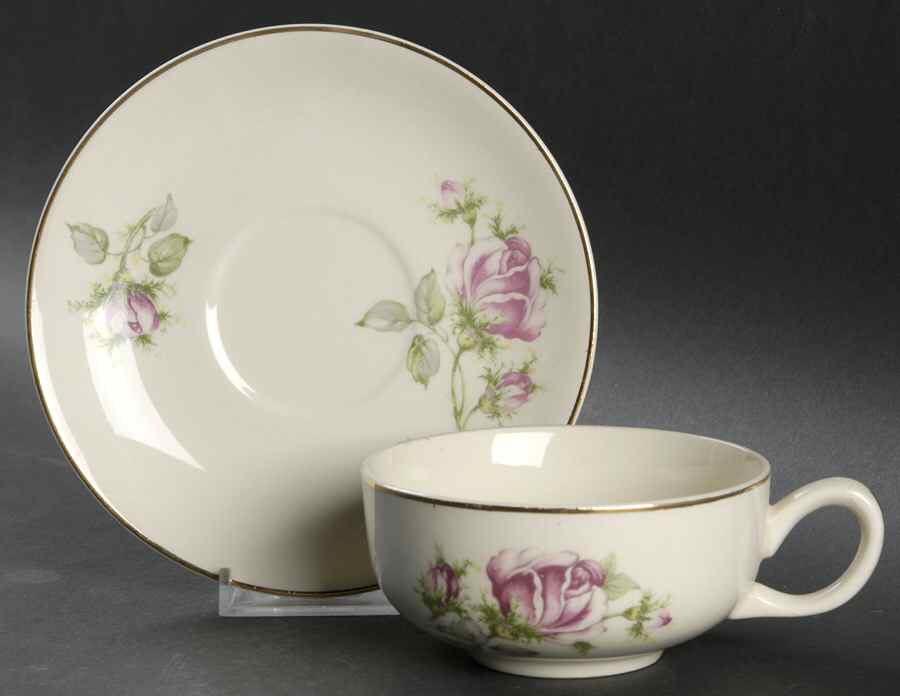PCP15 Flat Cup & Saucer Set by Paden City-1
