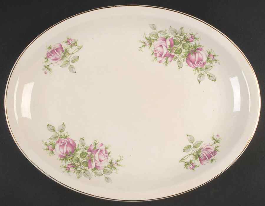 PCP15 13" Oval Serving Platter by Paden City-1