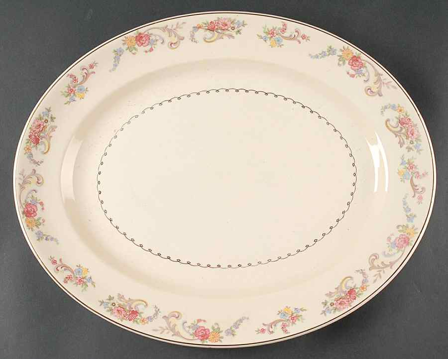 PCP16 15" Oval Serving Platter by Paden City-1