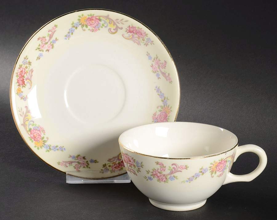 PCP16 Flat Cup & Saucer Set by Paden City-1