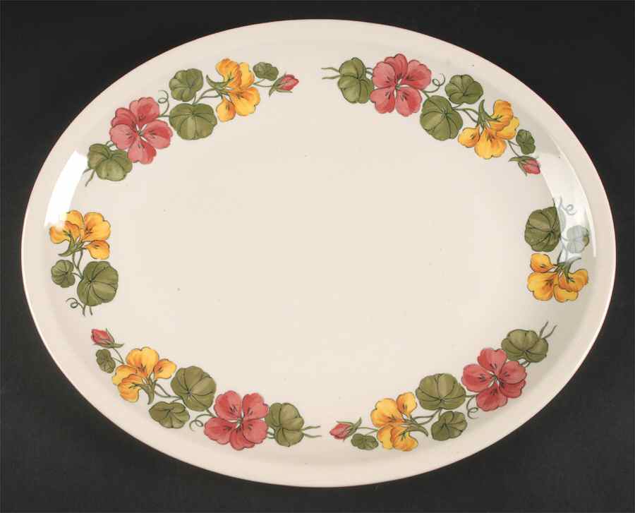PCP17 16" Oval Serving Platter by Paden City-1