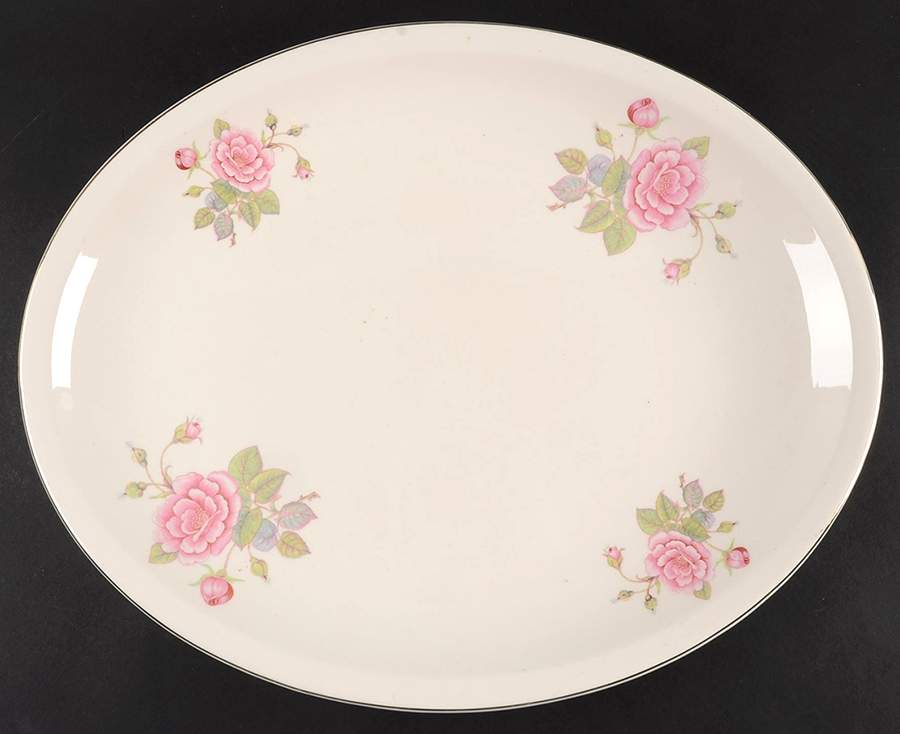 PCP19 16" Oval Serving Platter by Paden City-1