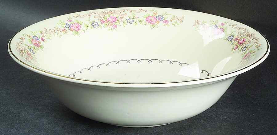 Marlene Lace 8" Round Vegetable Bowl by Paden City-1