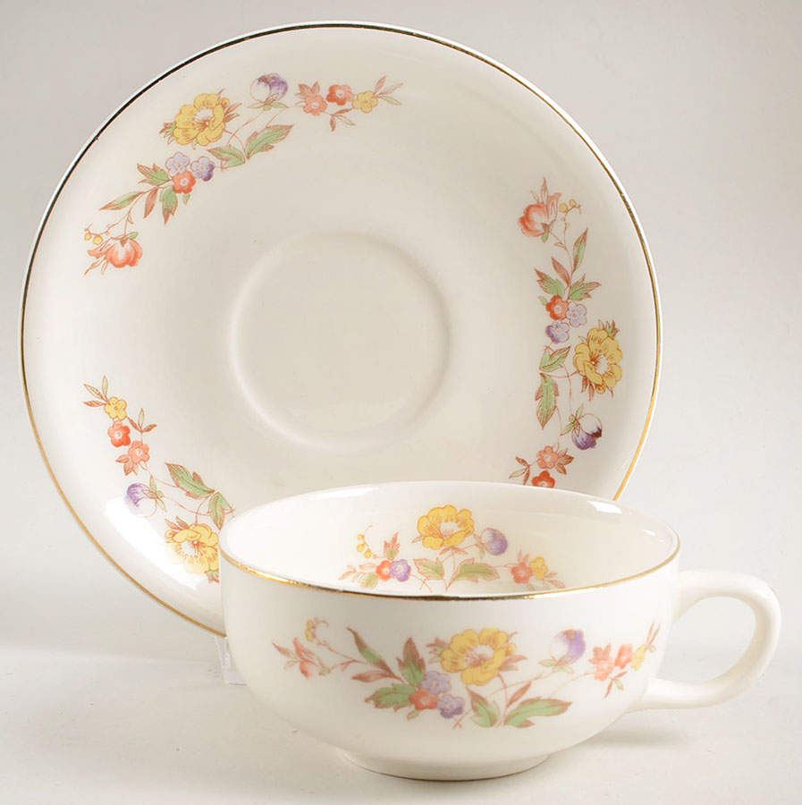 PCP24 Flat Cup & Saucer Set by Paden City-1