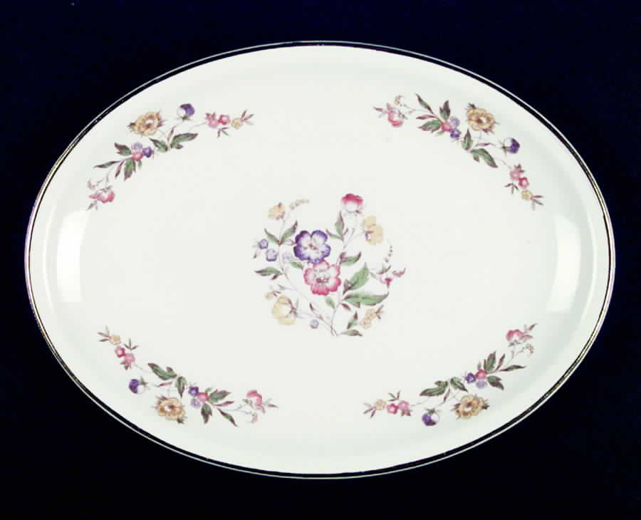 PCP24 11" Oval Serving Platter by Paden City-1