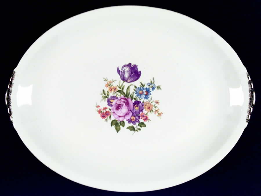 PCP25 12" Oval Serving Platter by Paden City-1