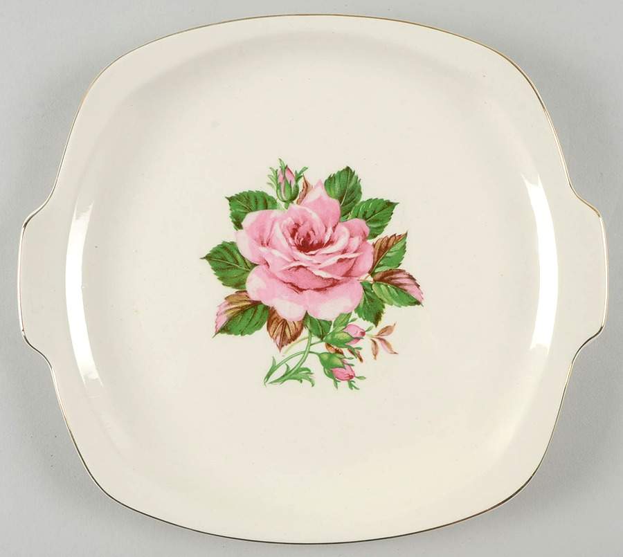 PCP27 Square Handled Cake Plate by Paden City-1