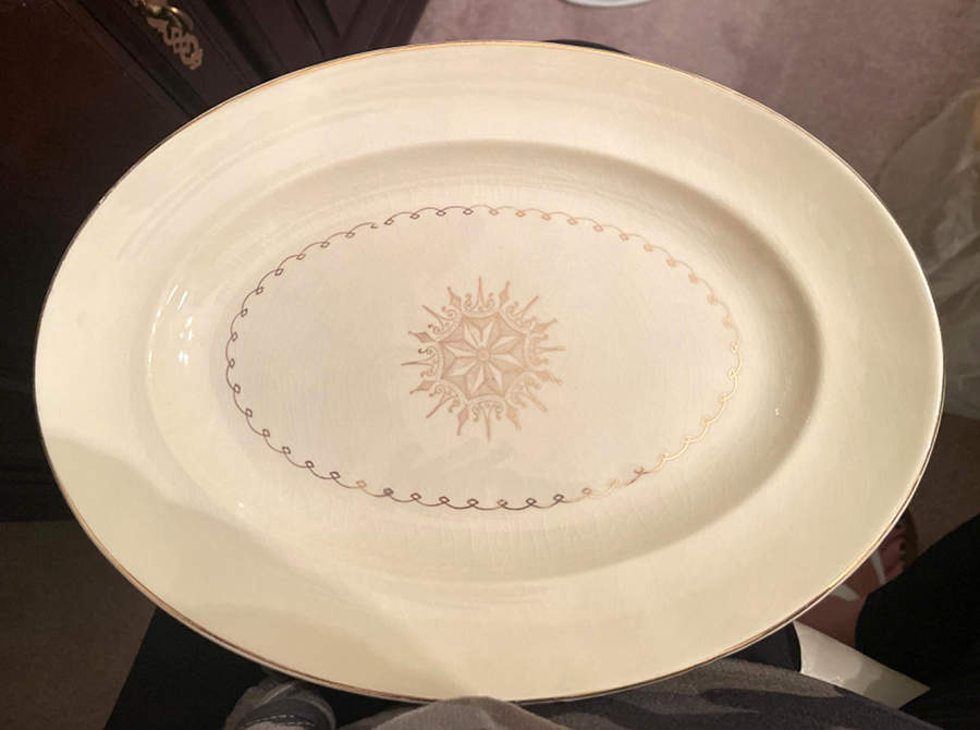PCP29 11" Oval Serving Platter by Paden City-1