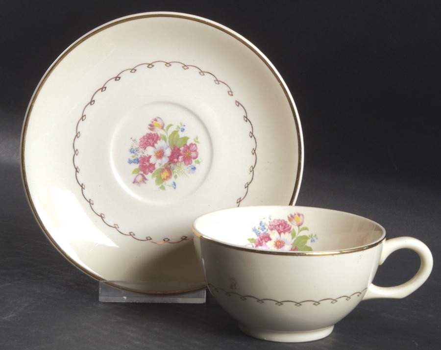 PCP32 Flat Cup & Saucer Set by Paden City-1
