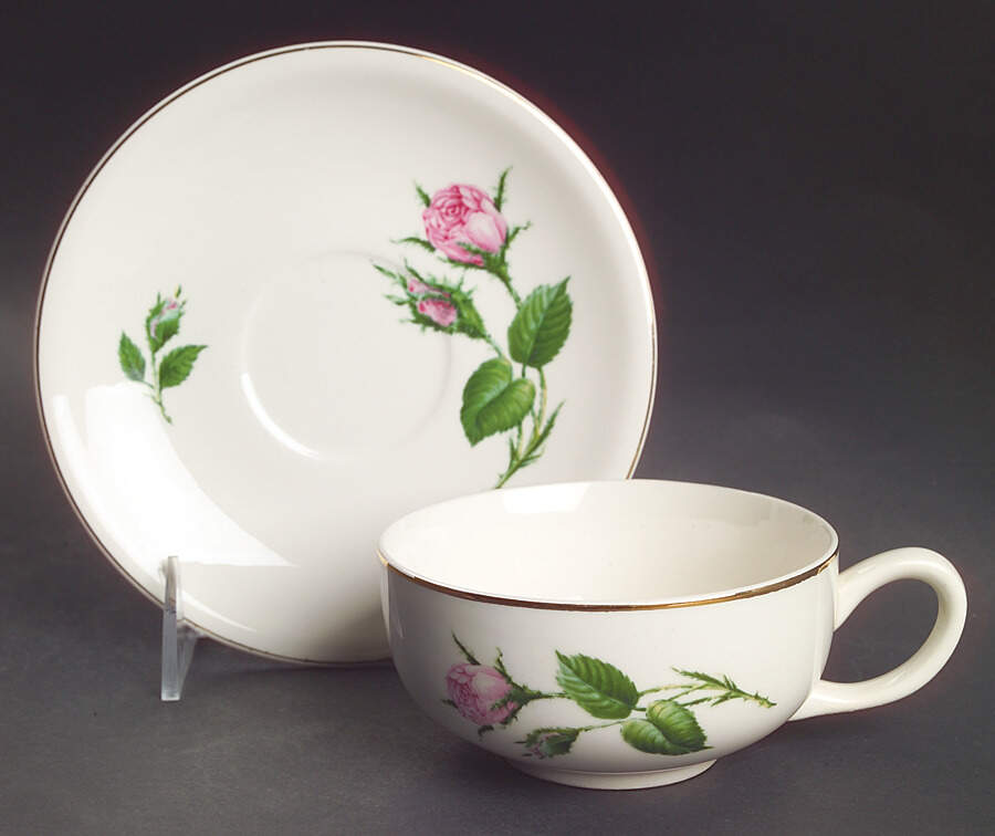 PCP33 Flat Cup & Saucer Set by Paden City-1
