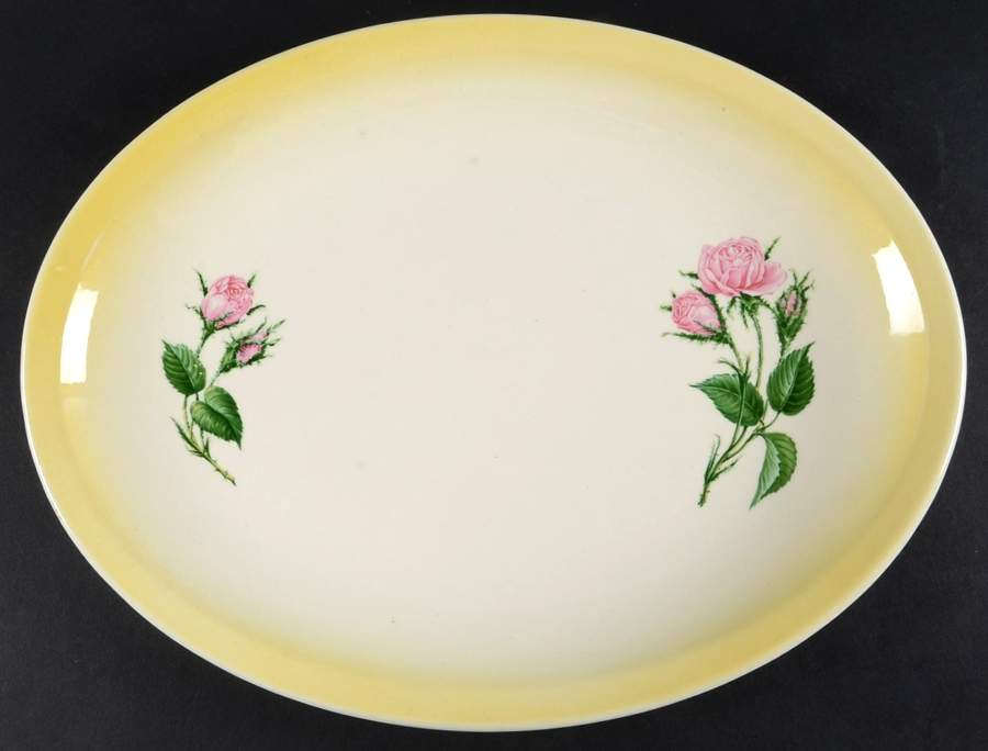 PCP38 14" Oval Serving Platter by Paden City-1
