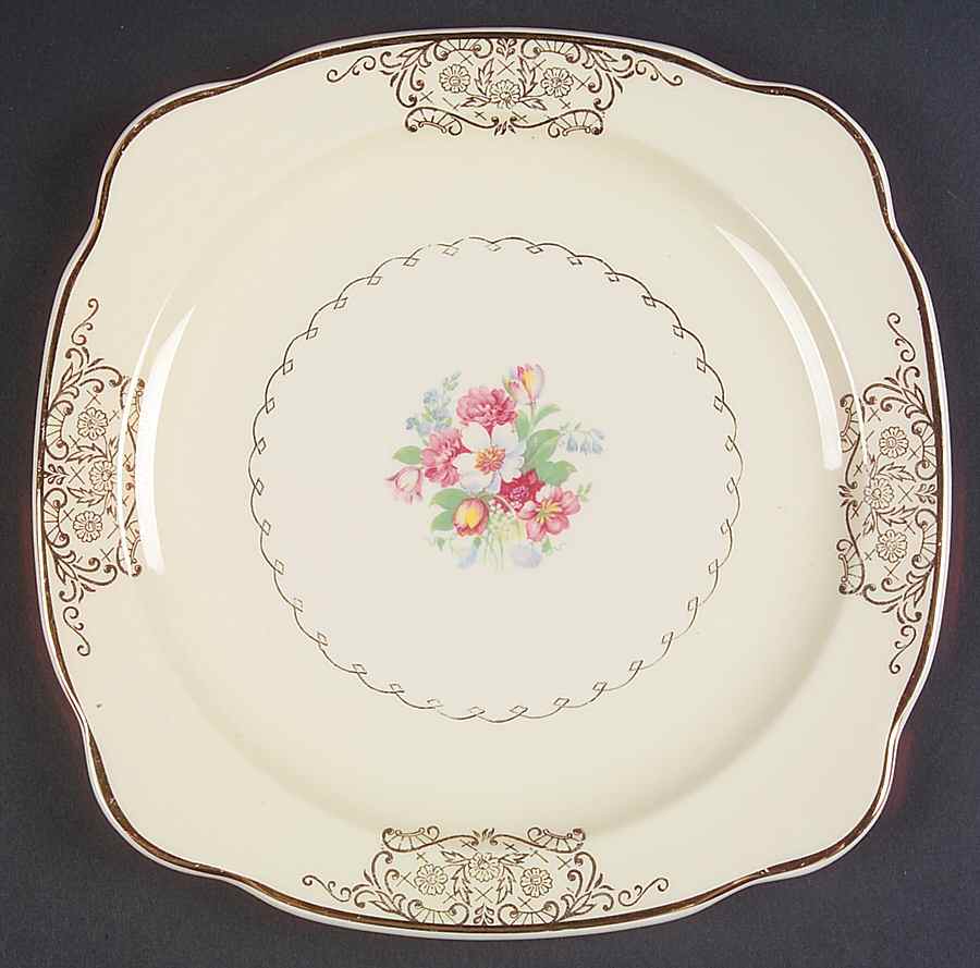 PCP4 Square Luncheon Plate by Paden City-1