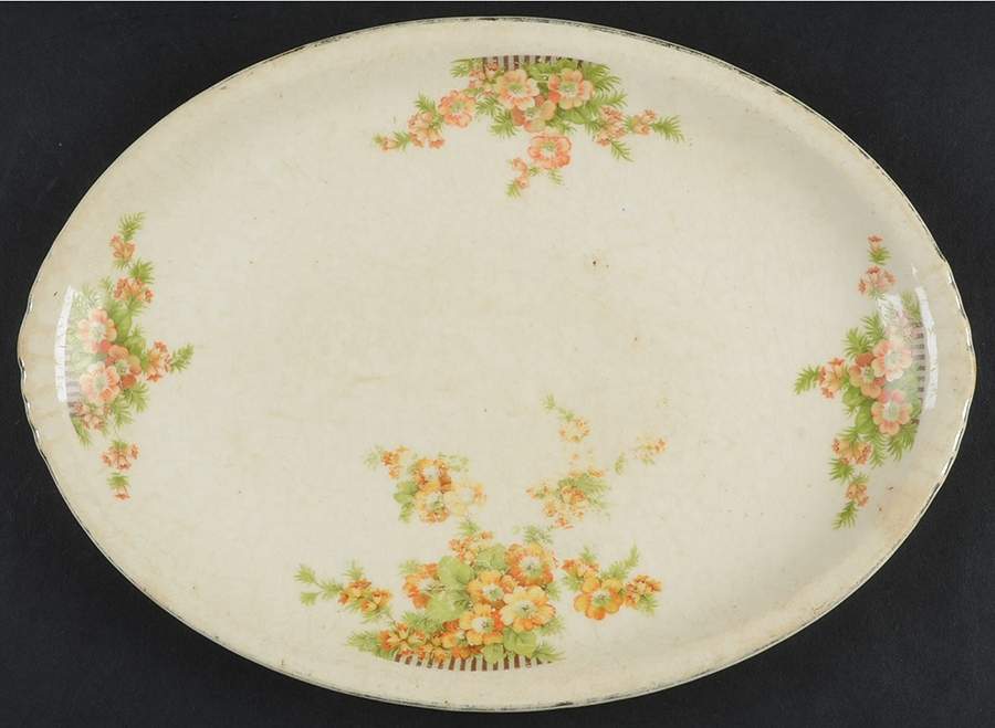 PCP41 12" Oval Serving Platter by Paden City-1