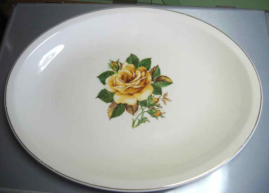 PCP47 13" Oval Serving Platter by Paden City-1