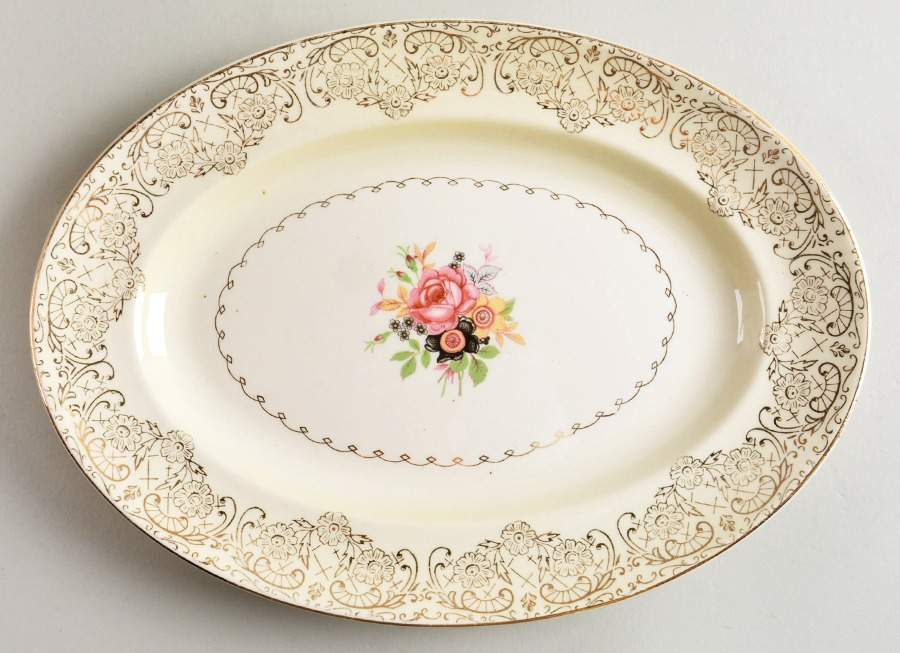 PCP48 11" Oval Serving Platter by Paden City-1