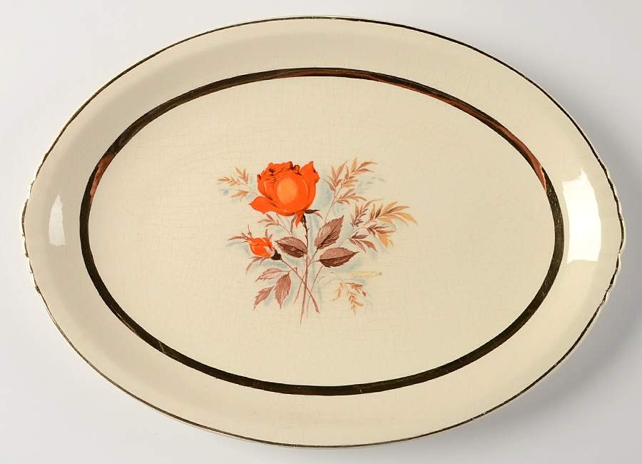 PCP5 12" Oval Serving Platter by Paden City-1