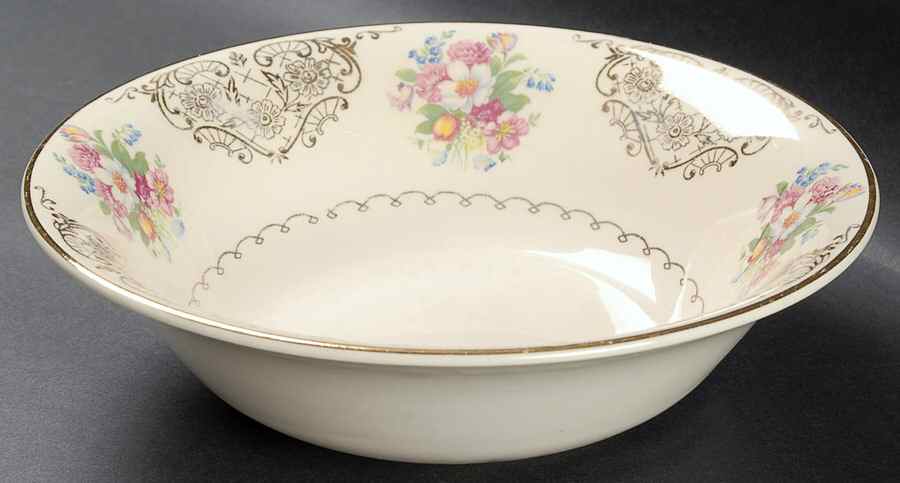 Gold Lynn 8" Round Vegetable Bowl by Paden City-1