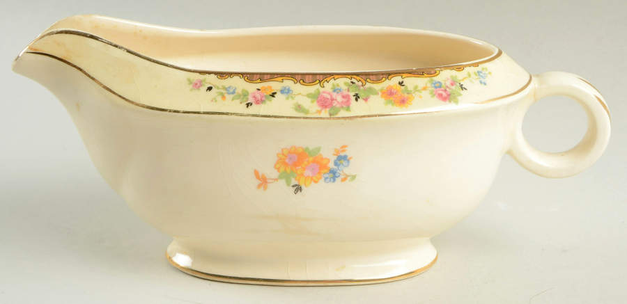 Edgemore Lace Gravy Boat by Paden City-1