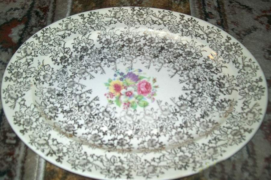 PCP52 15" Oval Serving Platter by Paden City-1