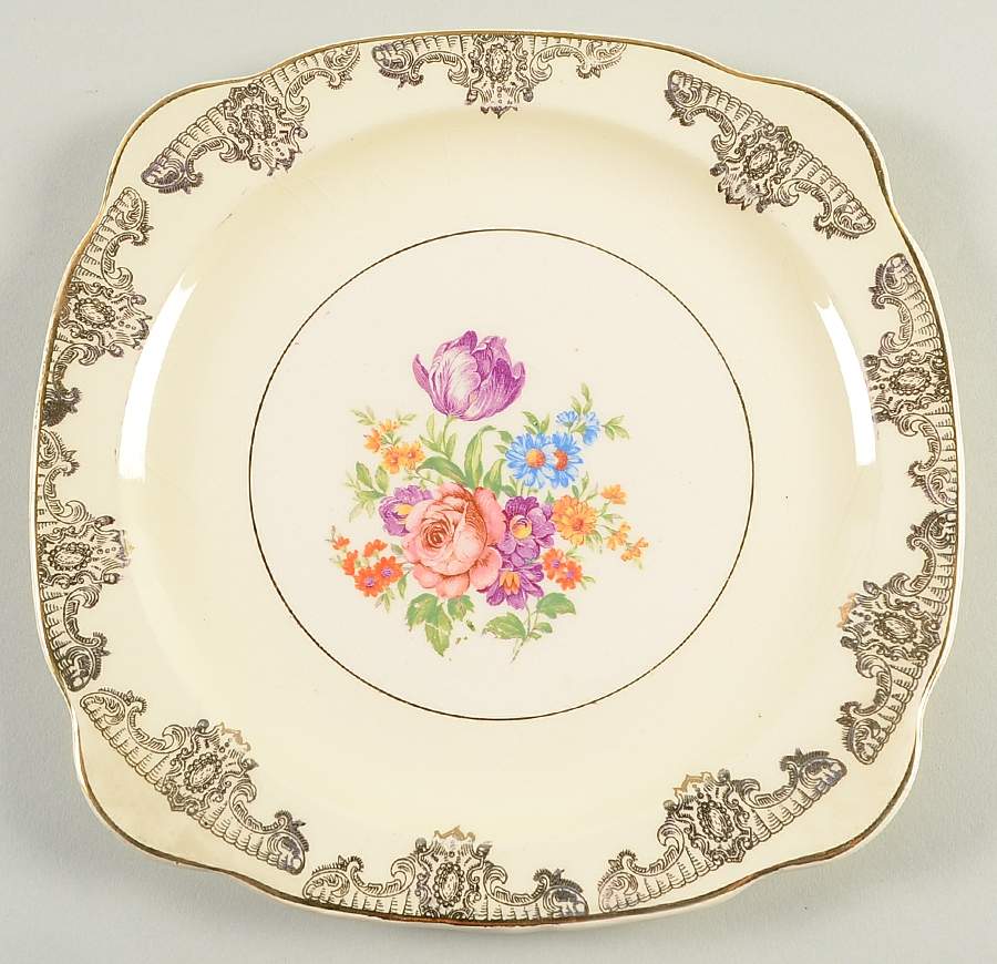 PCP56 Square Salad Plate by Paden City-1