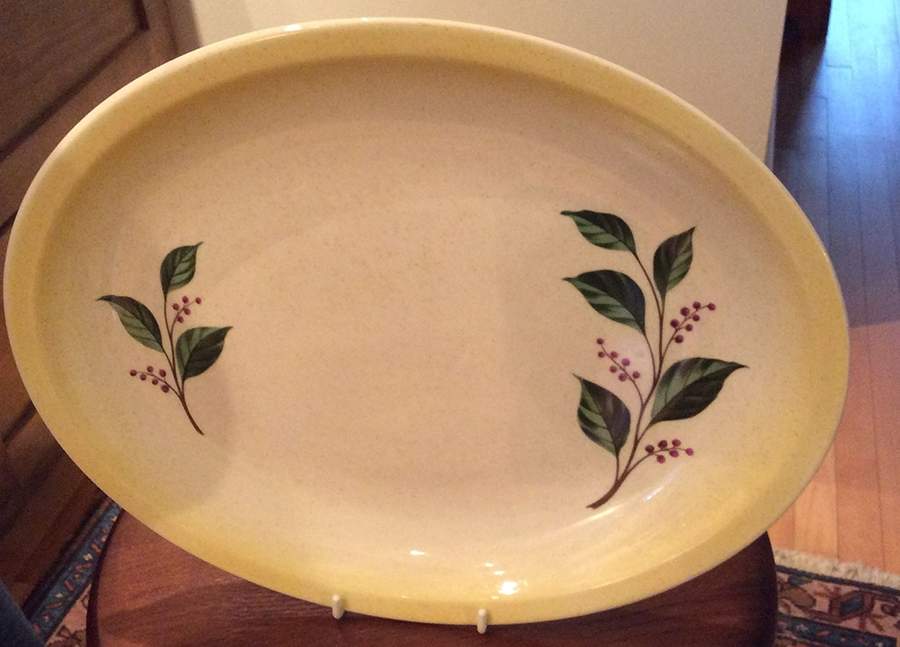 PCP67 14" Oval Serving Platter by Paden City-1