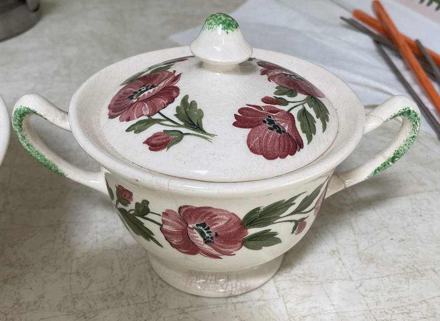 PCP69 Sugar Bowl & Lid by Paden City-1