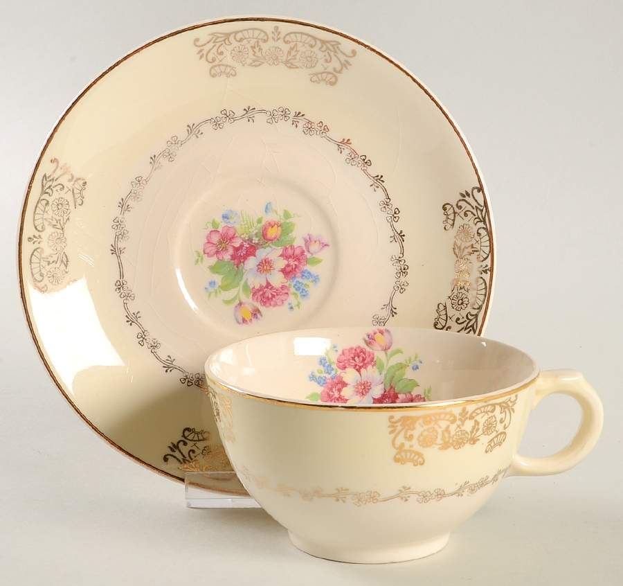 PCP71 Flat Cup & Saucer Set by Paden City-1