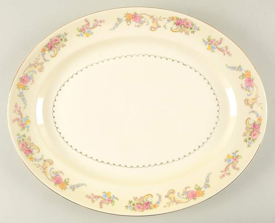 PCP79 15" Oval Serving Platter by Paden City-1