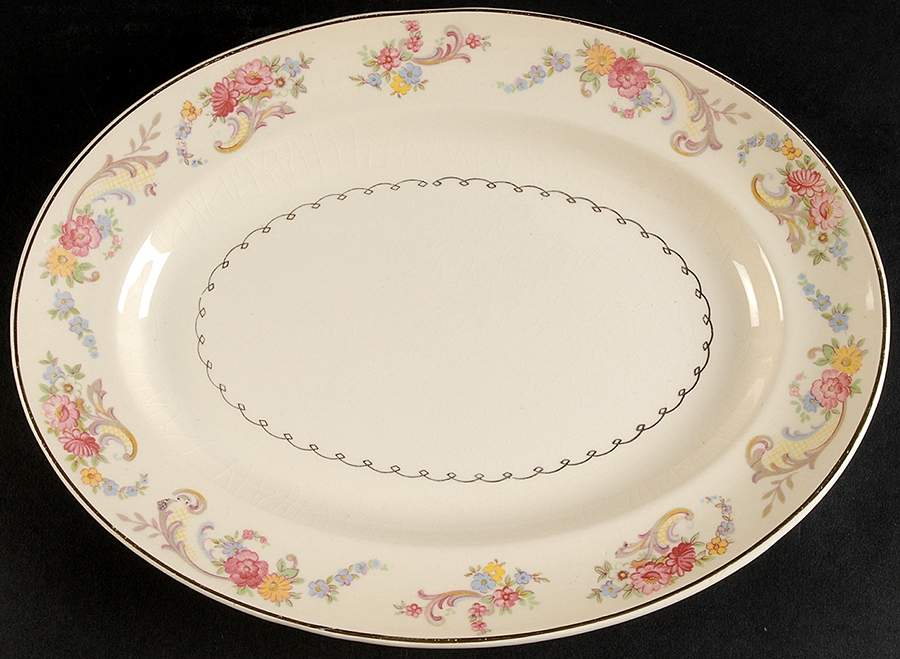 PCP79 11" Oval Serving Platter by Paden City-1