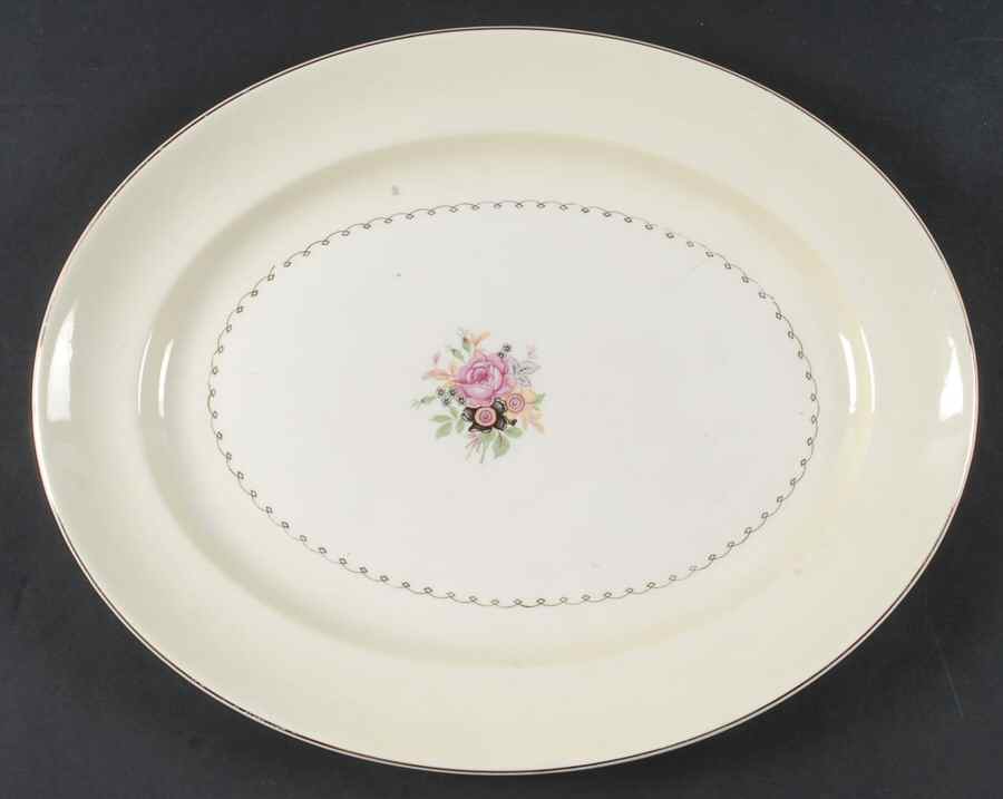 PCP88 15" Oval Serving Platter by Paden City-1
