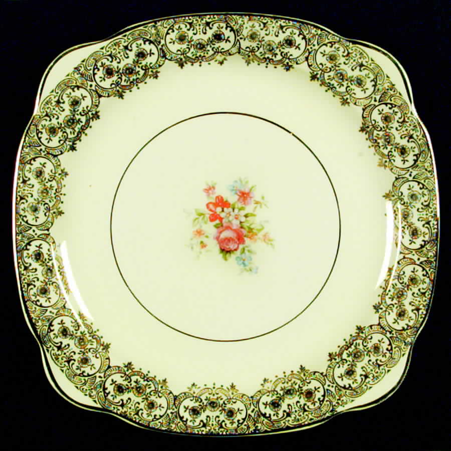 PCP9 Square Salad Plate by Paden City-1
