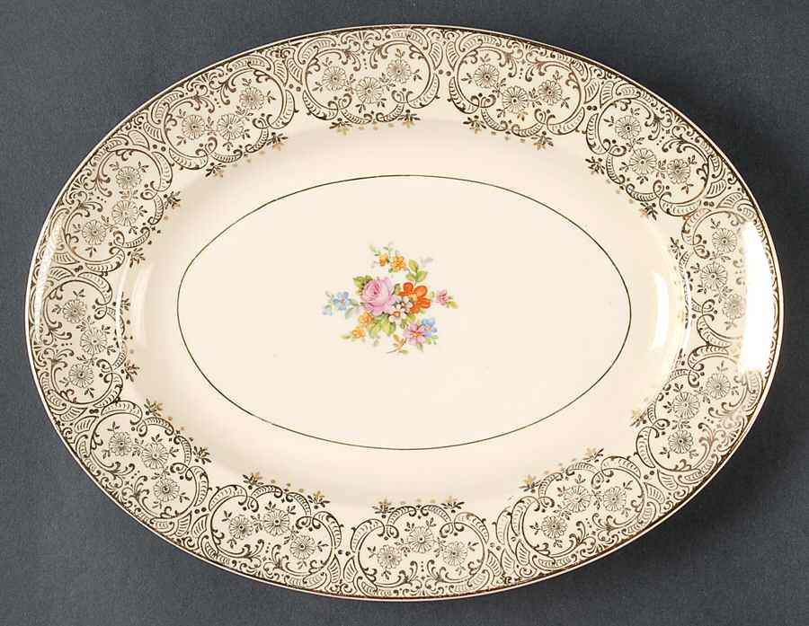 PCP9 11" Oval Serving Platter by Paden City-1