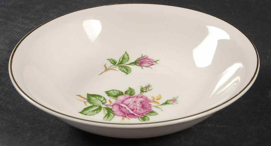 Red Rose Fruit/Dessert (Sauce) Bowl by Paden City-1