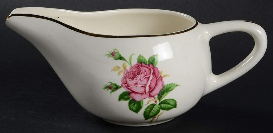 Red Rose Creamer by Paden City-1