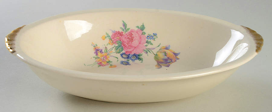 Rosalee 9" Oval Vegetable Bowl by Paden City-1
