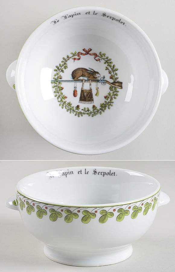Chambord Lugged Soup Bowl by Porcelaine d'Auteuil-1