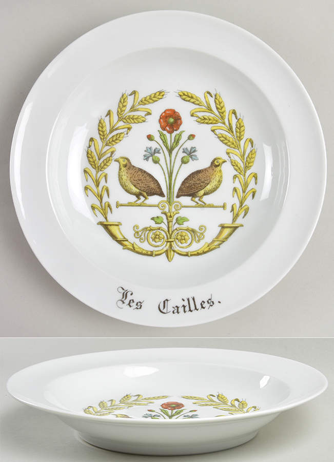 Chambord Rim Soup Bowl by Porcelaine d'Auteuil-1
