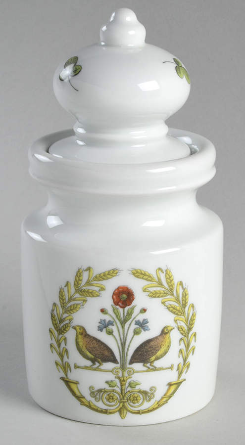 Chambord Mustard Jar & Lid by Porcelaine d'Auteuil-1