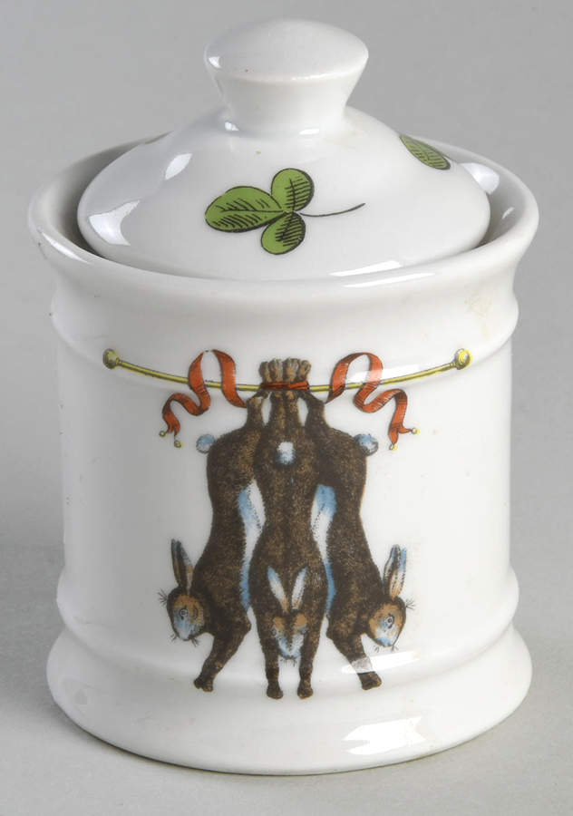 Chambord Mustard Jar & Lid by Porcelaine d'Auteuil-1