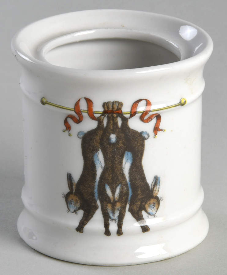 Chambord Mustard Jar No Lid by Porcelaine d'Auteuil-1