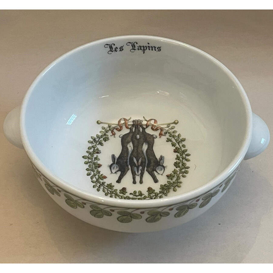 Chambord Lugged Soup Bowl by Porcelaine d'Auteuil-1