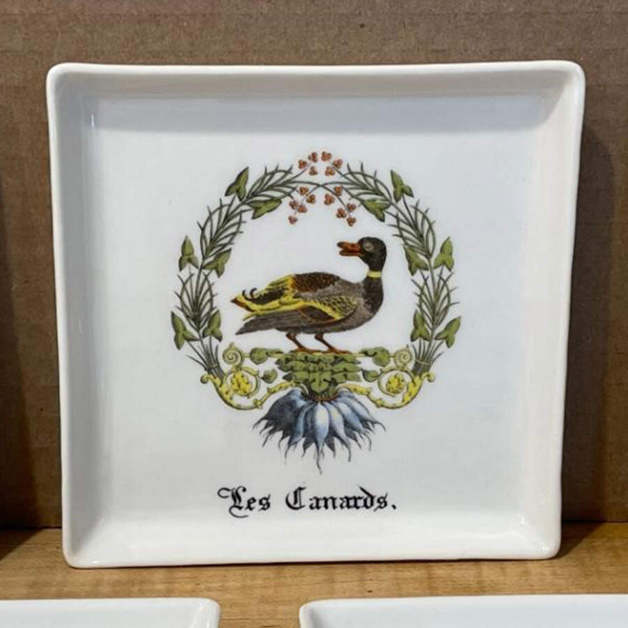 Chambord 4" Square Dish by Porcelaine d'Auteuil-1
