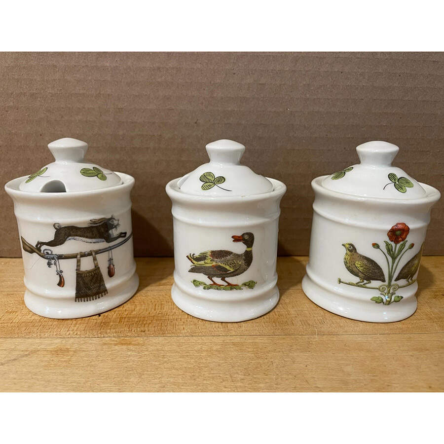 Chambord Mustard Jar & Lid by Porcelaine d'Auteuil-1