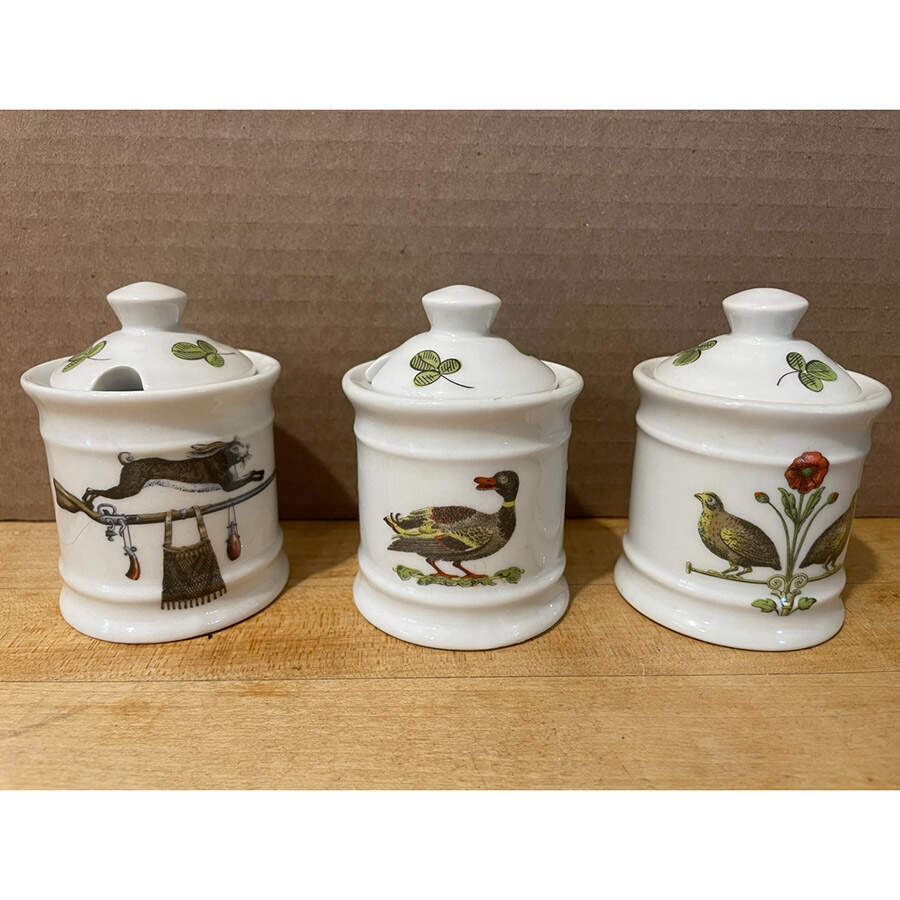 Chambord Mustard Jar & Lid by Porcelaine d'Auteuil-1