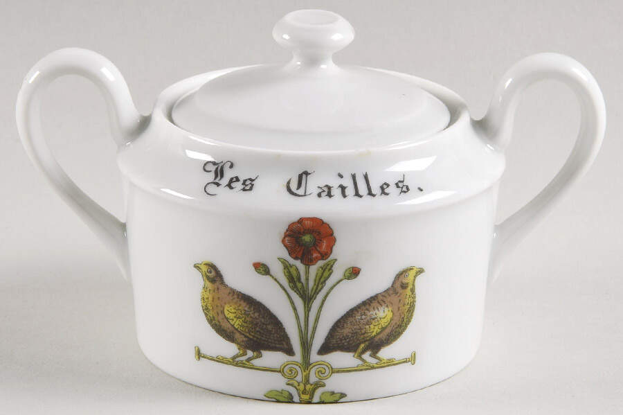 Chambord Sugar Bowl & Lid by Porcelaine d'Auteuil-1