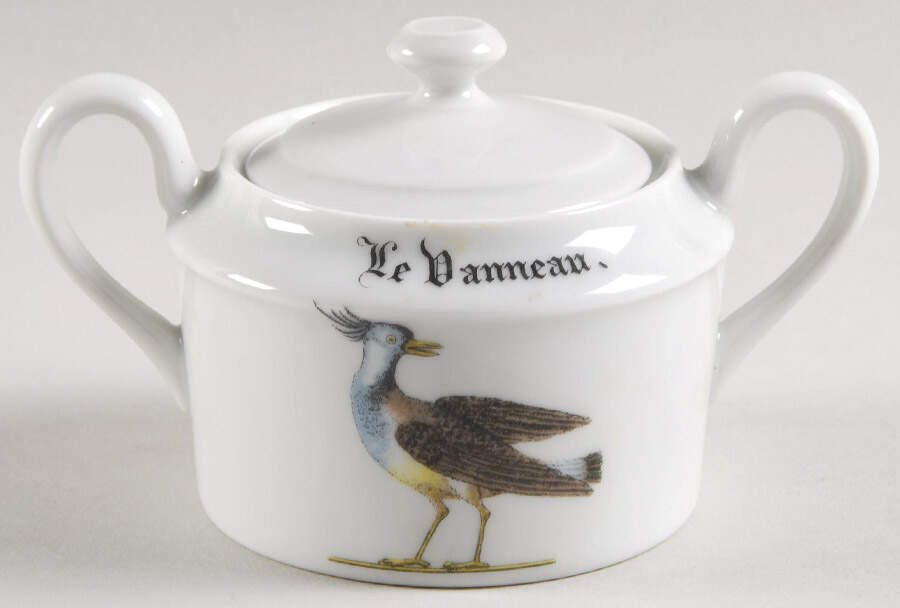 Chambord Sugar Bowl & Lid by Porcelaine d'Auteuil-1