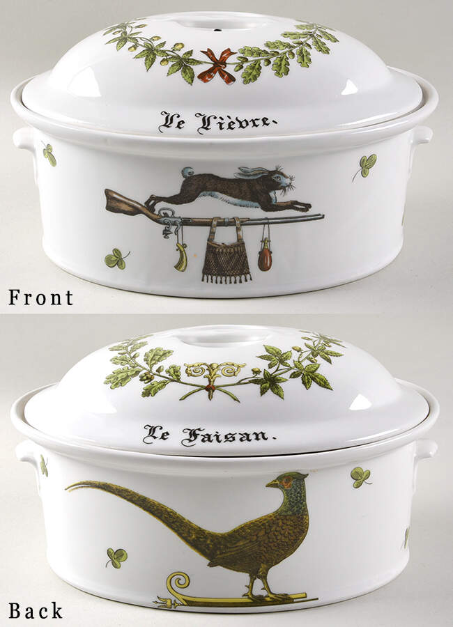 Chambord 2 Quart Oval Covered Casserole by Porcelaine d'Auteuil-1